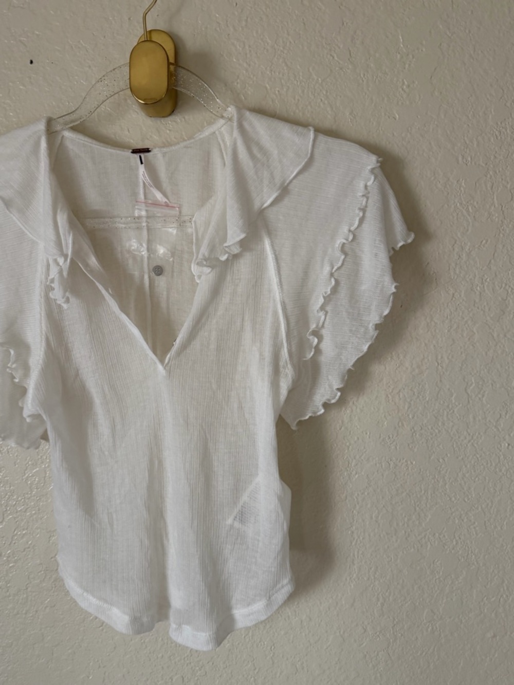New free people vivianne knit white top size XS - Picture 6 of 11